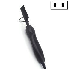 Pettine multifunzionale Asciutto e bagnato Bastone lisciante per capelli ricci a doppio uso Pettine permanente elettrico Spina USA (Nero)