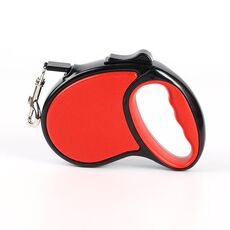 Guinzaglio per cani portatile retrattile automatico con fune di trazione piccolo 3 m (rosso)