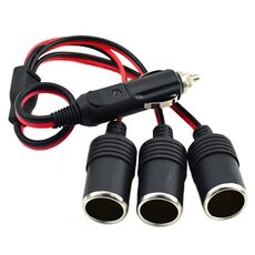 Jtron Premium 3 fori per caricabatteria per presa di corrente per auto, lunghezza: 30 cm