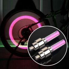Lampada per pneumatici da 2 pezzi con batteria per auto / moto / bici (luce rossa)