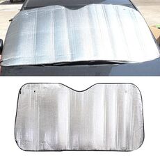 Argento foglio di alluminio parasole parasole per auto parabrezza copertura blocco finestra anteriore parasole protezione UV, dimensioni: 150 x 80 cm