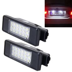 Luce targa 2 PC con 24 lampade SMD-3528 per Peugeot Citroen (luce bianca)