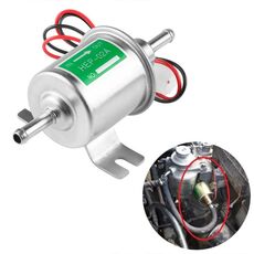 HEP-02A Pompa carburante universale per auto 24V Pompa carburante elettrica in linea a bassa pressione (argento)