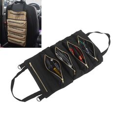 Borsa porta attrezzi portatile Borsa porta attrezzi multifunzione per auto Borsa tascabile (nera)