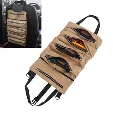 Borsa per attrezzi portatile Borsa per attrezzi portatile Borsa da tasca per auto multifunzione (cachi)