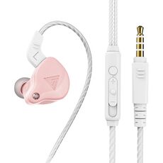 QKZ AK6-x 3,5 mm Auricolare auricolare auricolare con microfono con microfono, lunghezza del cavo: circa 1,2 m (fiore di ciliegio rosa)