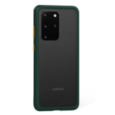 Custodia protettiva antiurto TPU + PC antiurto per Galaxy S20 + serie ROCK Guard Pro (verde scuro + arancione)