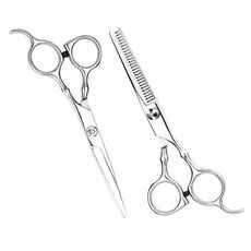 Kit di forbici da taglio piatte per parrucchiere, 2 pezzi/set per taglio professionale dei capelli (oro argento)