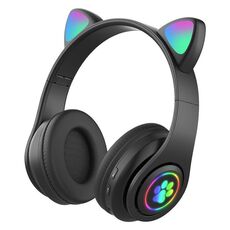 B39 Cat Ear Design LED LED Light Light Wireless Auricolare Bluetooth (nero)
