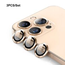 Per iPhone 13 Pro ENKAY Hat-Prince lega di alluminio + vetro temperato copriobiettivo fotocamera anello pellicola / 13 Pro Max (oro)