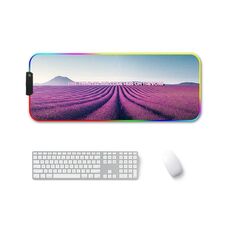 350x600x3mm F-01 Transfer termico in gomma RGB Luminoso Pad Mouse antiscivolo (lavanda)