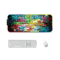 350x600x3mm F-01 Gomma Trasferimento termico RGB Luminoso Pad Mouse antiscivolo (Brick colorato)