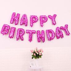2 PCS 16 pollici Buon compleanno Lettera di compleanno in alluminio Palloncino Balloon Birthday Decoration Decoration Specificazioni: (classico rosa)