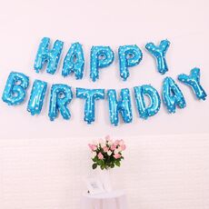 2 Pz 16 pollici Buon compleanno Lettera di compleanno in alluminio Palloncino Balloon Birthday Decoration Decoration Specificazioni: (Blu classico)