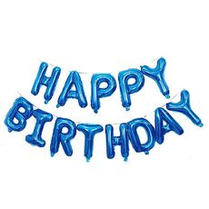 2 PCS 16 pollici Buon compleanno Lettera di compleanno in alluminio Palloncino Balloon Birthday Decoration Decoration Specificazioni: (Versione USA blu scuro)