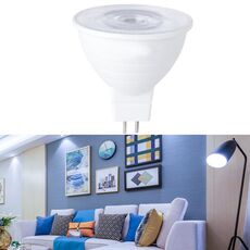 4 pezzi LED Light Cup 2835 Patch Bulb Energy-Saving Bulb Plastic Clad Light tazza di alluminio, potenza: 7W 12 perline (MR16 Copertina trasparente (luce fredda))