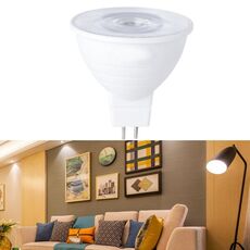 4 PCS LED Light Cup 2835 Patch Bulb Lampadina a risparmio energetico Plastica Velo in plastica Tazza di alluminio, Potenza: 7W 12 Perline (MR16 Copertura trasparente (luce calda))