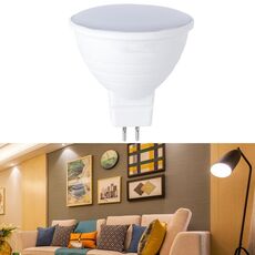 4 PCS LED Light Cup 2835 Patch Bulb Energy-Saving Bulb Plastic Glad Light tazza di alluminio, potenza: 7W 12 perline (MR16 White Cover bianche (luce calda))