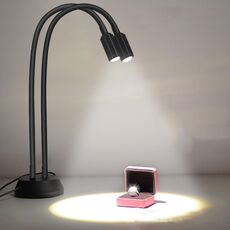Led Jewelry Photo Faretti da tavolo Lampade da tavolo Take Wenwan Diamond Jadeite Jade Lights Live Light Fill Spotlight Spotlight Possono essere regolati, Stile: Doppia testa Versione base