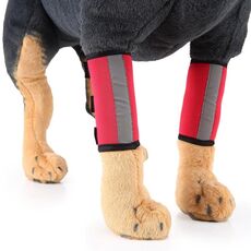 PET KNEE PROTECTOR DOGGER Surgery Surgery Cover protettivo, Dimensioni: S (Riflessione rossa)