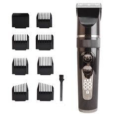 BF-868 LCD Digital Display Electric Hair Clipper per bambini Set di clipper per capelli elettrici per adulti (nero)