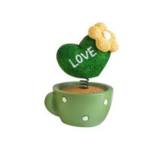 10 pz carino scuotimento testa primavera decorazione della decorazione della torta che cottura mini decorazioni in resina in vaso, specifica: forma del cuore