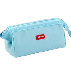 Angoo Grande capacità Studente Student Stactionery Bag Pure Color Semplice Boat Shape Pencil Case (Blu)