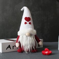 Bambola senza volto con cappello Christmas Dwarf Plush Bambola (amore)