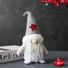 Bambola senza volto con cappello Christmas Dwarf Plush Bambola (stelle)