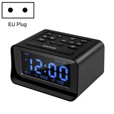 LED Digital Bedroom Survey Orologio con porta USB Clock Clock Temperatura radiotemperatura elettronica Piattaforma elettronica, Specifica: Spina UE (nero)