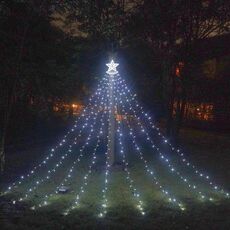 10LM 350 LED Star Waterfall Light Noth Christmas Tree Light Lights Outdoor Meteor Light, Plug Specs: spina UE (luce bianca)