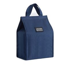 Borsa per la scatola del pranzo dell'isolamento del foglio di alluminio addensato di alluminio sacchetto del pasto portatile impermeabile, specifica: 24x27x14cm (navy)