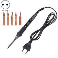TEMPERATURA LCD metallica Regolazione della regolazione del saldatore e della punta del saldatore Set SET STRUMENTO DELLA SALDATURA DEL SALDATORE ELETTRICO (220 V PUCCIA EU TELA BRONZO Nero nero)
