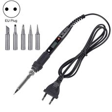 TEMPERATURA LCD METALLICA LCD Regolazione Saldatura per saldatura e saldatura Supporto Set di saldatura elettrica strumento di saldatura per saldatura elettrica (220 V tappo UE argento nero)