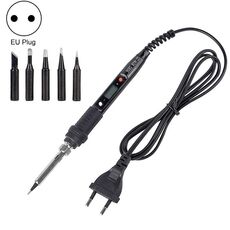 TEMPERATURA DI TEMPERATURA LCD METALLICA SALDATORE SALDATORE E CONDUCTION SET SET SET ATTREZZO ELETTRICO STRUMENTO DI SALDATURA SALDATORE (220 V Plug EU Plug Nero nero)