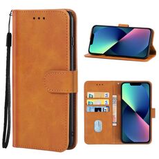 Per iPhone 14 Custodia in pelle per telefono (marrone)