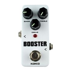 KOKKO FBS2 Mini pedale effetto chitarra EQ Booster a 2 bande (bianco)