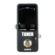KOKKO FTN2 Guitar Mini Monoblock Accordatore a pedale per effetti, schermo a doppia modalità ad alta sensibilità (nero)