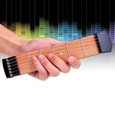6 Fret Portable Pocket Guitar Practice Tool Gadget per principianti Chord Fingering Practice Tool