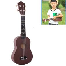 HM100 Strumento di illuminazione musicale per bambini Ukulele in tiglio da 21 pollici (caffè)