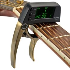 Clip per accordatore professionale per chitarra, accordatore cromatico a clip stile Loft con display luminoso a schermo LCD rotante Capo per chitarra con una sola mano