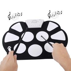 W758 USB 2.0 MIDI Soft Roll-up Drum Kit, dimensioni: 38,2 x 27,6 cm