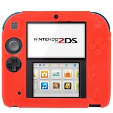 Custodia in silicone ultra sottile Pure Color per Nintendo 2DS (rosso)
