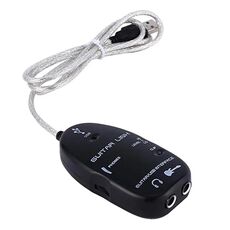 Interfaccia USB Cavo Guitar Link Registrazione PC / MAC (nero)