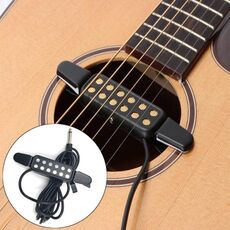 Pickup per chitarra con foro libero con cavo (nero)