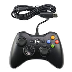 Gamepad per controller cablato USB 2.0 per XBOX360, plug and play, lunghezza cavo: 2,5 m (nero)