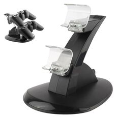 2 x USB Dock Station di Ricarica Stand / Controller di Ricarica Stand per PS4 (Nero)