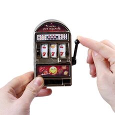 Mini Slot Machine Giocattolo Girevole Antistress Festa per bambini Jackpot Scherzi divertenti Gioca a giocattolo, colore casuale