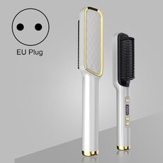 ZF-888 60W Dual-Purpose Splint Electric Curling Comb For Straight Hair And Curly Hair EU Plug(White)