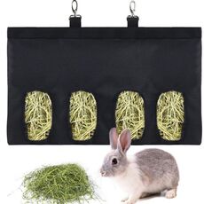 2 PCS Piccolo criceto Piccotto per stoccaggio per fieno appeso Borsa per fieno, specifica: grande